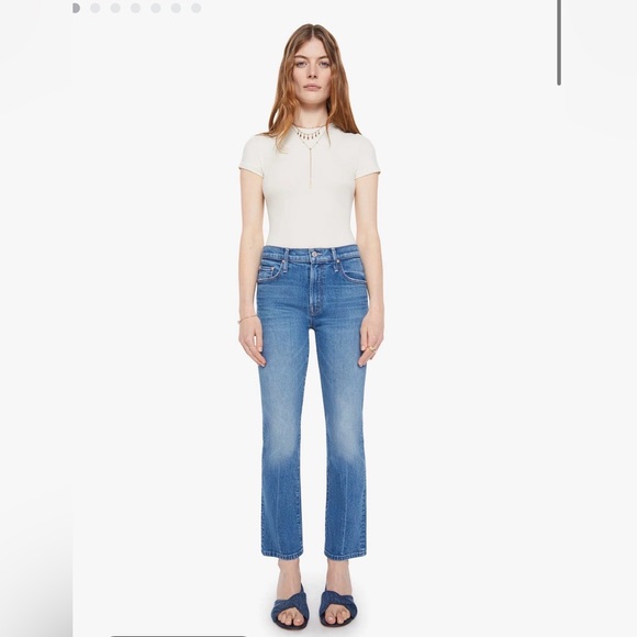 MOTHER Denim - MOTHER Light Wash Ankle Fray Hem Jeans | High Rise Raw Hem Denim | Size 30